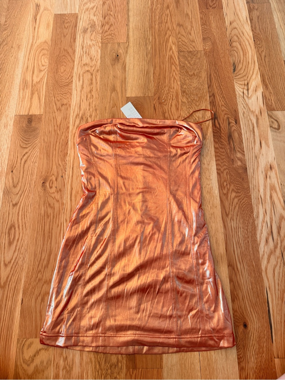 Metallic Copper Orange Slip Dress NWT Urban Outfitters